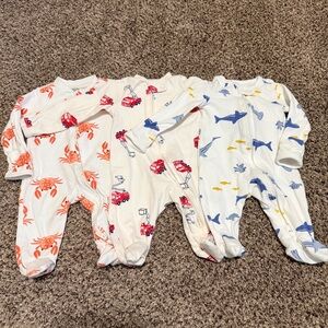 Carters Playful Sea and Land Footies Set